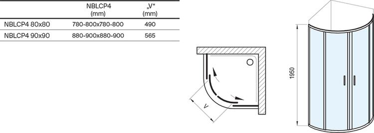 NBLCP4 80x80, bílá matná+transparent