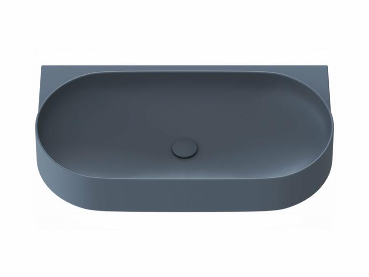 Umyvadlo Yard 80, bez otvoru pro baterii, bez přepadu, Deepsea Blue