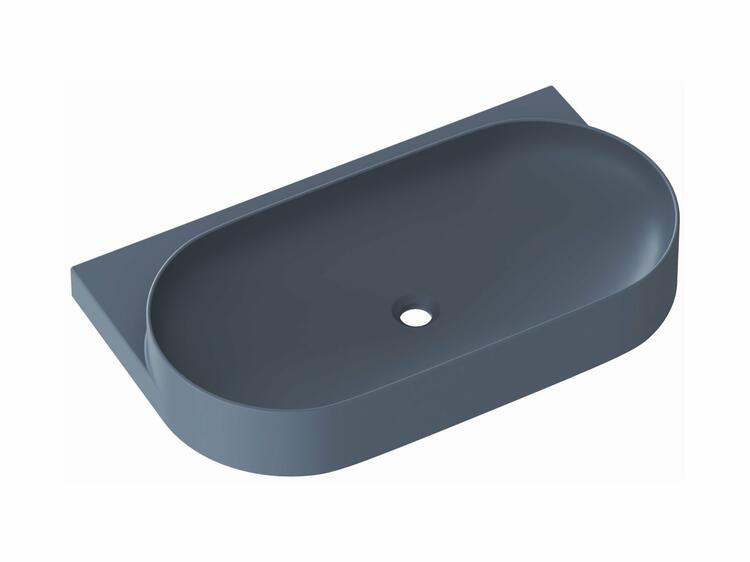 Umyvadlo Yard 80, bez otvoru pro baterii, bez přepadu, Deepsea Blue