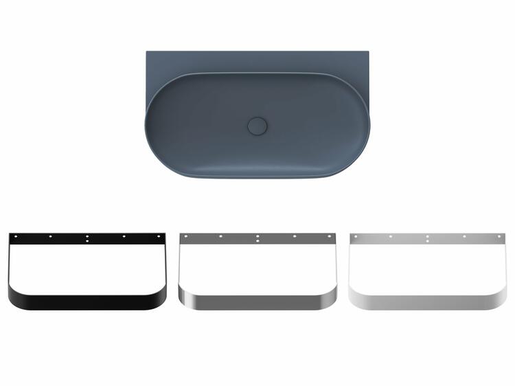 Umyvadlo Yard 80, bez otvoru pro baterii, bez přepadu, Deepsea Blue