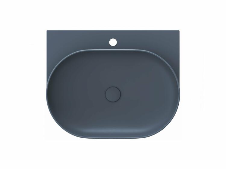 Umyvadlo Yard 60, s otvorem pro baterii, bez přepadu, Deepsea Blue