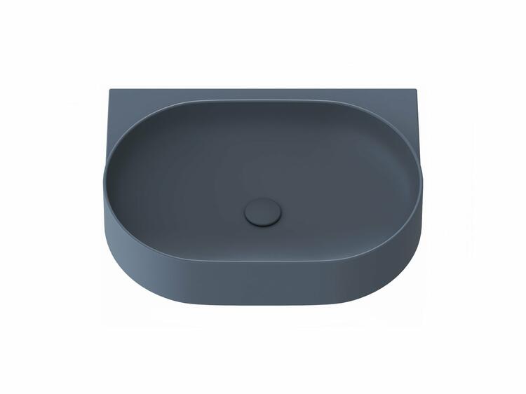 Umyvadlo Yard 60, s otvorem pro baterii, bez přepadu, Deepsea Blue