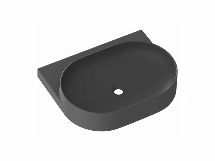 Umyvadlo Yard 60, bez otvoru pro baterii, bez přepadu, antracit