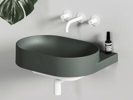 Umyvadlo Yard 60, bez otvoru pro baterii, bez přepadu, Grey Green | Více -