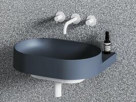 Umyvadlo Yard 60, bez otvoru pro baterii, bez přepadu, Deepsea Blue | Více -