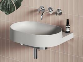 Umyvadlo Yard 60, bez otvoru pro baterii, bez přepadu, Smoke Grey | Více -