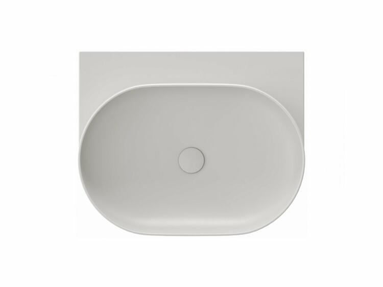 Umyvadlo Yard 60, bez otvoru pro baterii, bez přepadu, Smoke Grey