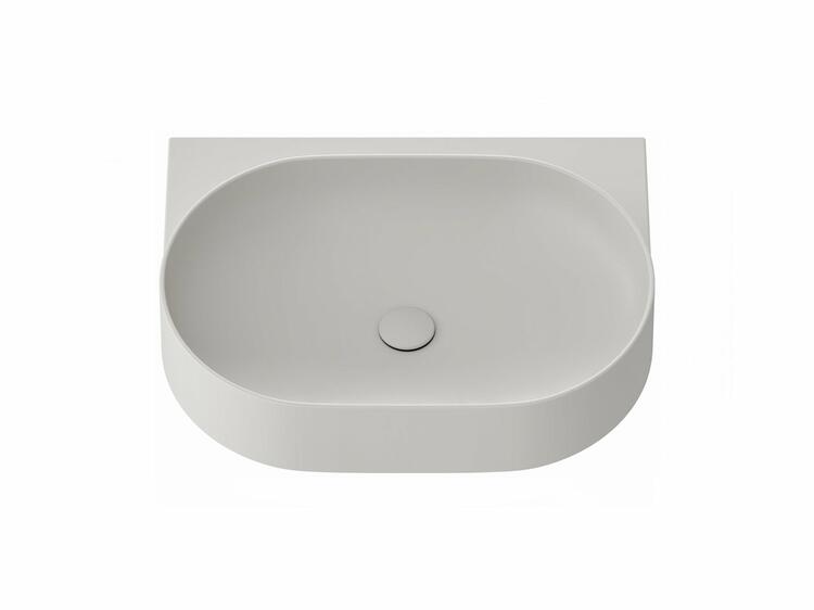 Umyvadlo Yard 60, bez otvoru pro baterii, bez přepadu, Smoke Grey