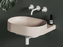 Umyvadlo Yard 60, bez otvoru pro baterii, bez přepadu, Alabaster Pink | Více -