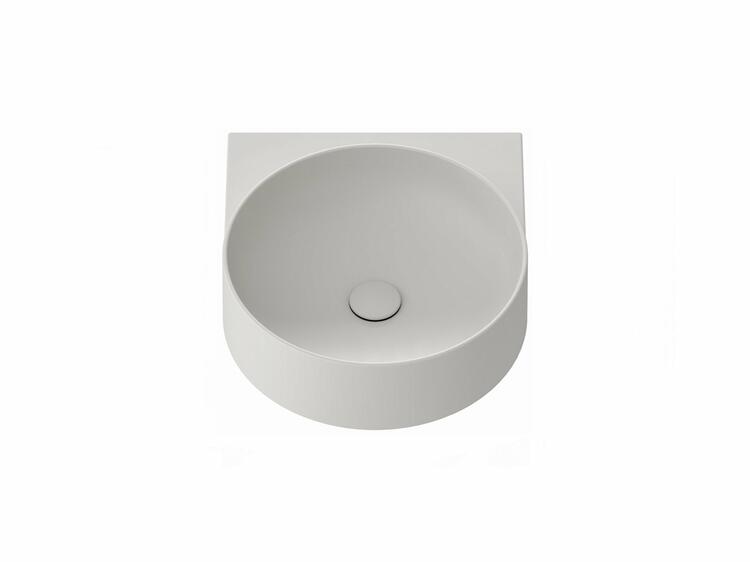 Umyvadlo Yard 40, s otvorem pro baterii, bez přepadu, Smoke Grey