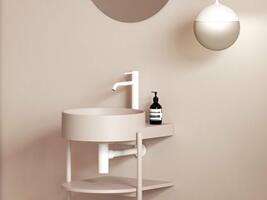 Umyvadlo Yard 40, s otvorem pro baterii, bez přepadu, Alabaster Pink | Více -