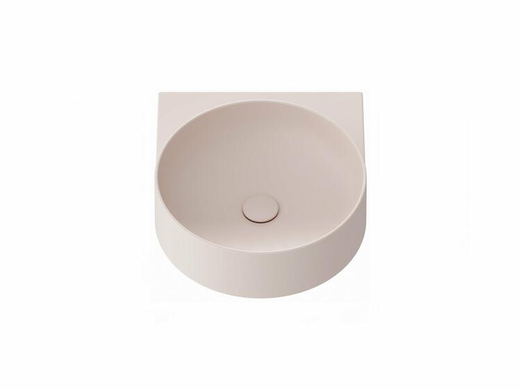 Umyvadlo Yard 40, s otvorem pro baterii, bez přepadu, Alabaster Pink