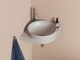 Umyvadlo Yard 45 C, s otvorem pro baterii, bez přepadu, Smoke Grey | Více -