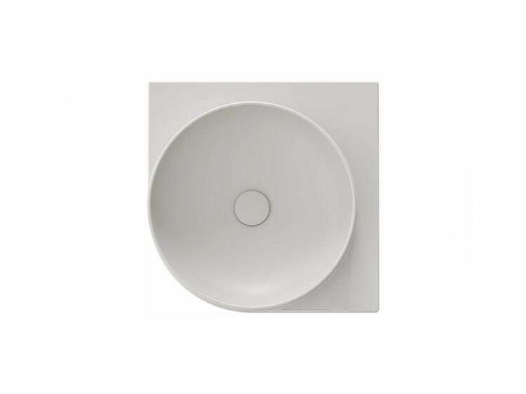 Umyvadlo Yard 45 C, bez otvoru pro baterii, bez přepadu, Smoke Grey