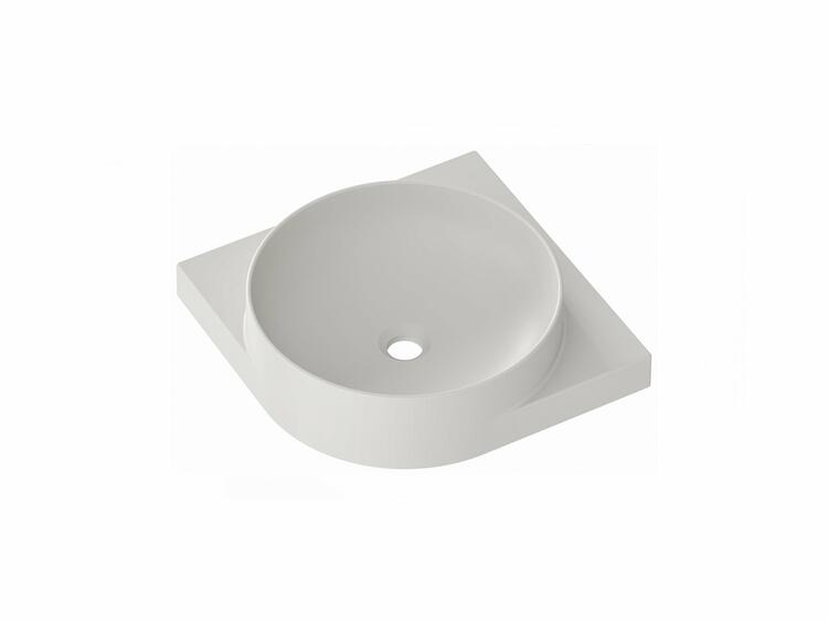 Umyvadlo Yard 45 C, bez otvoru pro baterii, bez přepadu, Smoke Grey