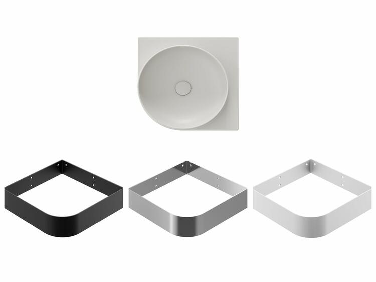 Umyvadlo Yard 45 C, bez otvoru pro baterii, bez přepadu, Smoke Grey