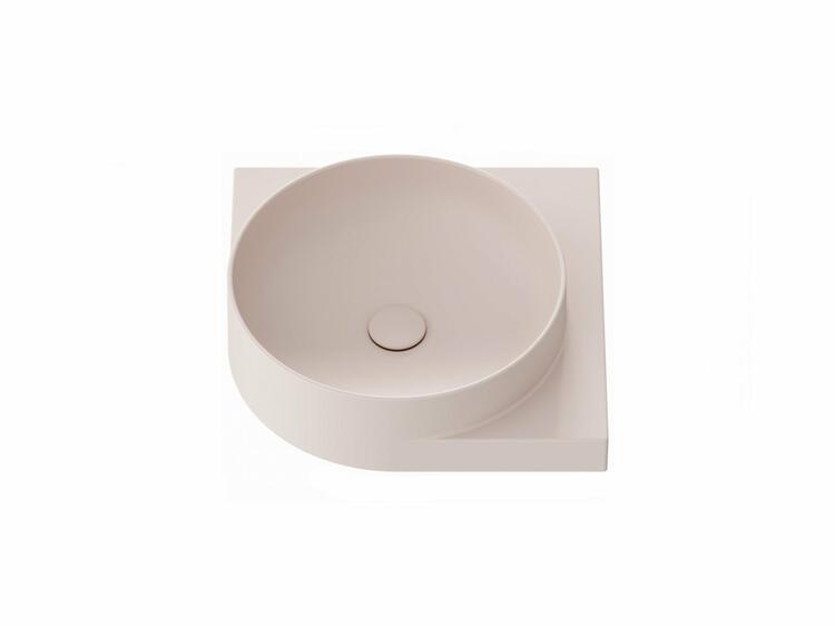 Umyvadlo Yard 45 C, bez otvoru pro baterii, bez přepadu, Alabaster Pink