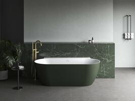 ES 080.60GLB.RB07G Vanová baterie do podlahy bez tělesa, se sprchovým setem, Gold Brushed | Více - 