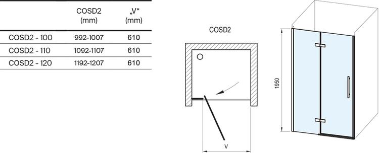 COSD2 110, bílá matná+transparent