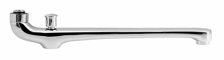 Výtokové ramínko s přepínačem, 300 mm, ploché, chrom