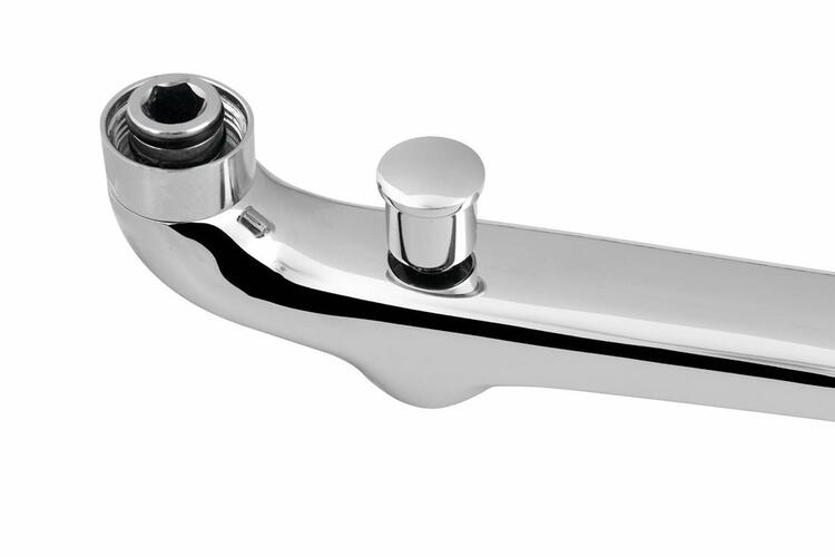 Výtokové ramínko s přepínačem, 300 mm, ploché, chrom