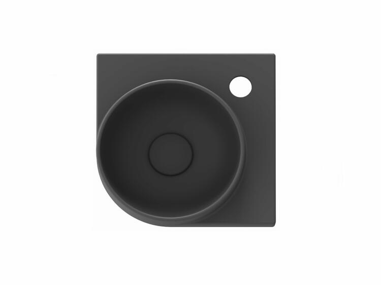 Umývátko Yard 28 C, s otvorem pro baterii, bez přepadu, antracit