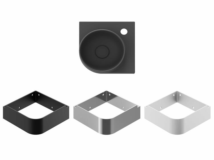 Umývátko Yard 28 C, s otvorem pro baterii, bez přepadu, antracit