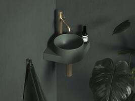 Umývátko Yard 28 C, s otvorem pro baterii, bez přepadu, Grey Green | Více - 