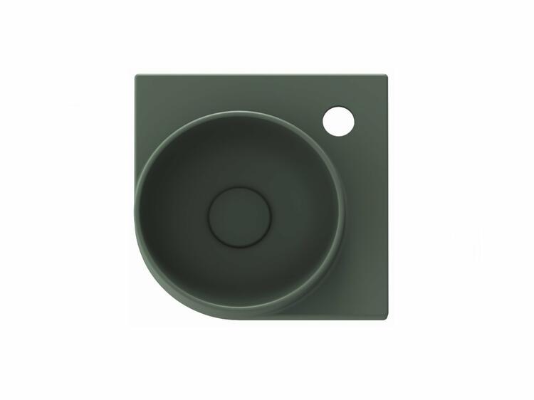 Umývátko Yard 28 C, s otvorem pro baterii, bez přepadu, Grey Green