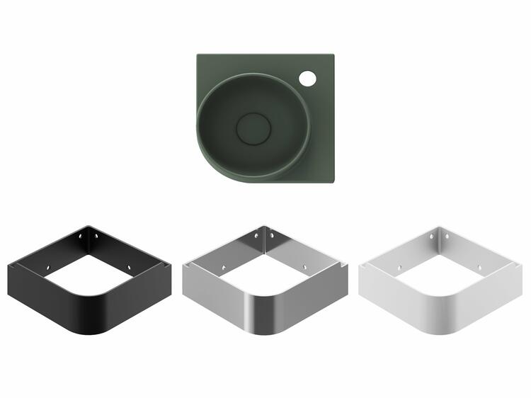 Umývátko Yard 28 C, s otvorem pro baterii, bez přepadu, Grey Green