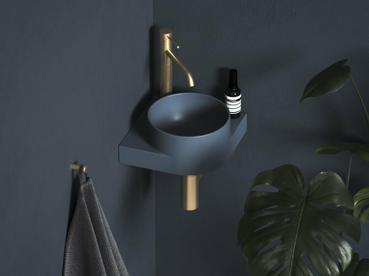 Umývátko Yard 28 C, s otvorem pro baterii, bez přepadu, Deepsea Blue