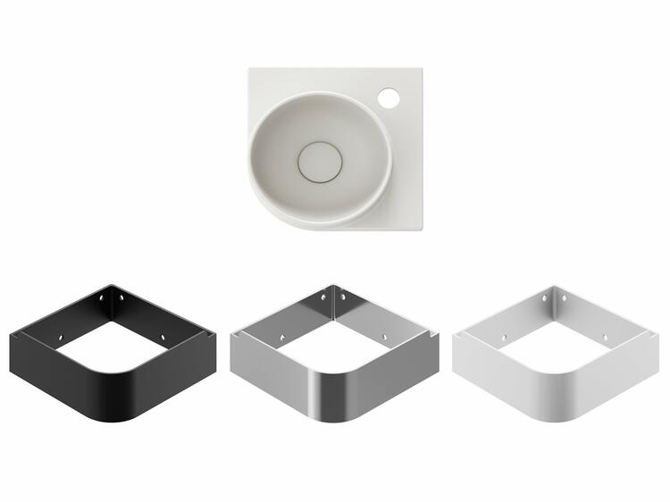 Umývátko Yard 28 C, s otvorem pro baterii, bez přepadu, Smoke Grey