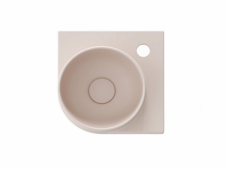 Umývátko Yard 28 C, s otvorem pro baterii, bez přepadu, Alabaster Pink