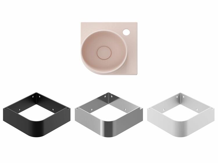 Umývátko Yard 28 C, s otvorem pro baterii, bez přepadu, Alabaster Pink