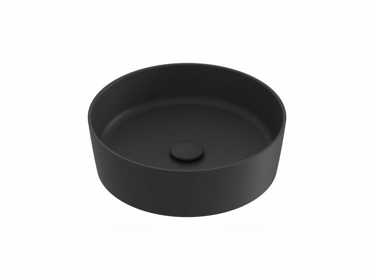 Umyvadlo Uni Slim 40, bez otvoru pro baterii, bez přepadu, černá matná