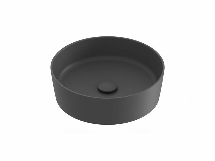 Umyvadlo Uni Slim 40, bez otvoru pro baterii, bez přepadu, antracit