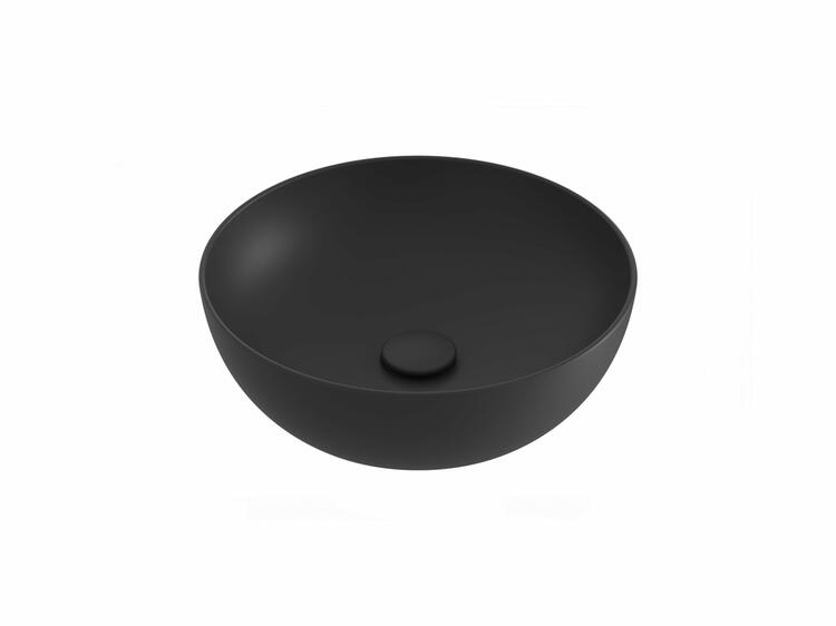 Umyvadlo Uni Slim B 40, bez otvoru pro baterii, bez přepadu, černá matná