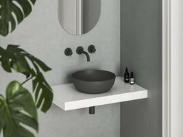 Umyvadlo Uni Slim B 40, bez otvoru pro baterii, bez přepadu, antracit | Více -