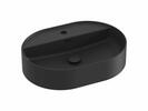 Umyvadlo Ceramic Slim Shelf O 55, s otvorem pro baterii, s přepadem, černá matná