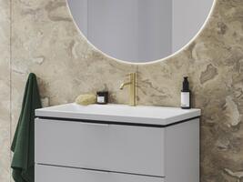 ES 012.60GLB Umyvadlová stojánková baterie 190 mm bez výpusti, Gold Brushed | Více - 