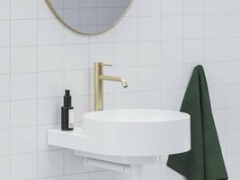 ES 014.60GLB Umyvadlová stojánková baterie 250 mm bez výpusti, Gold Brushed | Více - 