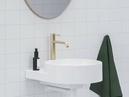 ES 014.61GLB Umyvadlová stojánková baterie BeCool 250 mm bez výpusti, Gold Brushed | Více - 