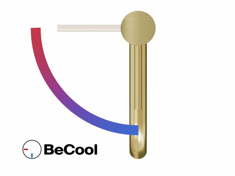 ES 014.61GLB Umyvadlová stojánková baterie BeCool 250 mm bez výpusti, zlato kartáčované