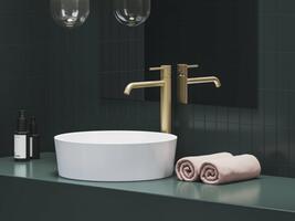 ES 015.60GLB Umyvadlová stojánková baterie 340 mm bez výpusti, Gold Brushed | Více - 