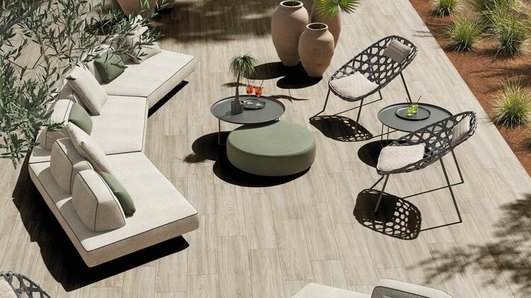 2cm dlažba na terasu imitace dřeva Skyline Native 30x122x2 cm 1. jakost