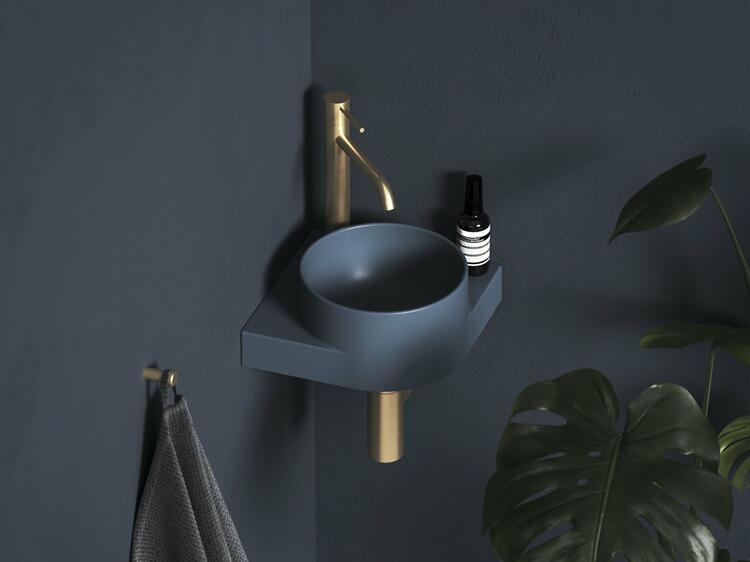 Umyvadlový sifon, zlato kartáčované