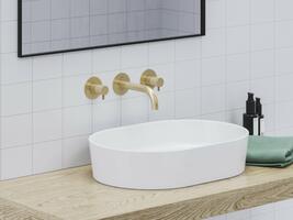 ES 019.60GLB.O1 Umyvadlová podomítková baterie s tělesem, zlato kartáčované | Více - 