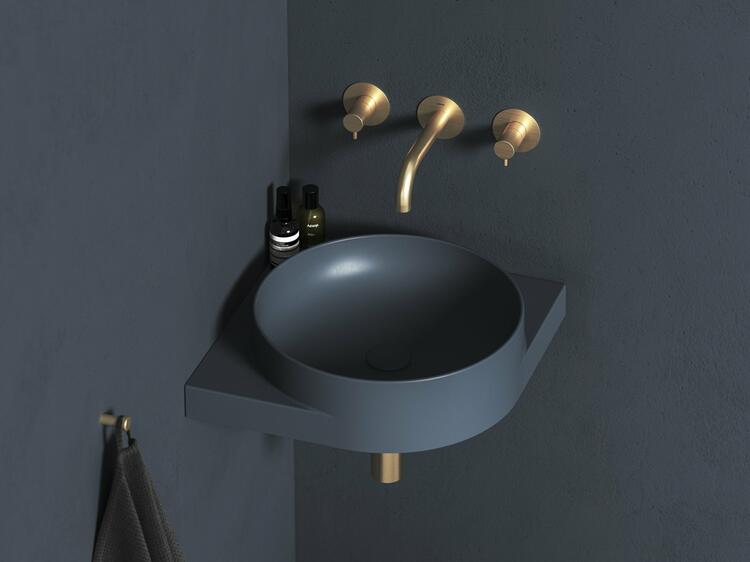 ES 019.60GLB.O1 Umyvadlová podomítková baterie s tělesem, zlato kartáčované