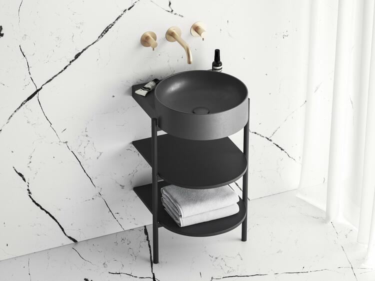 ES 019.60GLB.O1 Umyvadlová podomítková baterie s tělesem, zlato kartáčované