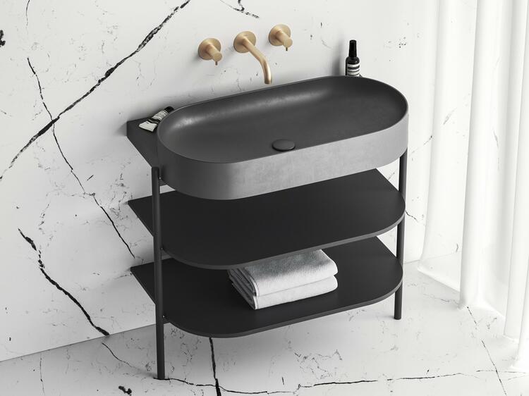 ES 019.60GLB.O1 Umyvadlová podomítková baterie s tělesem, zlato kartáčované